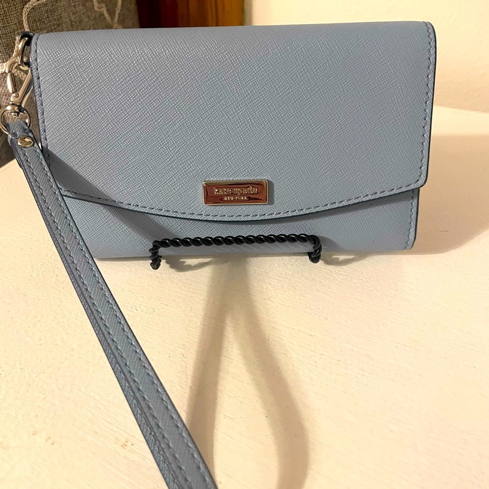 Kate Spade Light Blue Laurel Way Wristlet